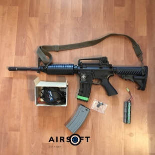 M4A1 full métal, 2 pistolets et accessoires