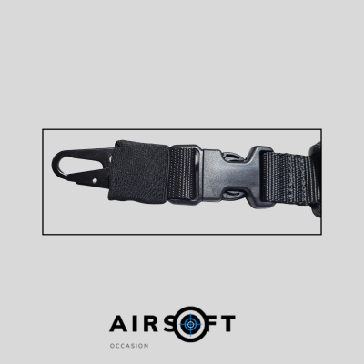 Sangle 1 point Bungee renforcée – Noir