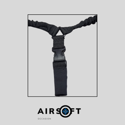 Sangle 1 point Bungee renforcée – Noir